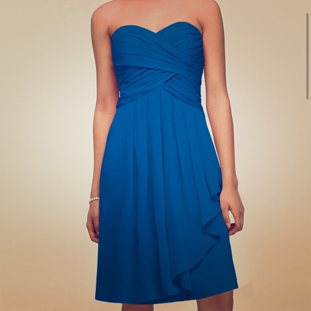 David’s Bridal Short Crinkle Chiffon Dress